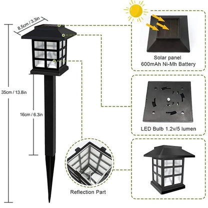 Solar Lawn Light, Small House Design for Garden Pathways, Warm White (Pack of 6) – Buy Garden Light Online at FUTURKART