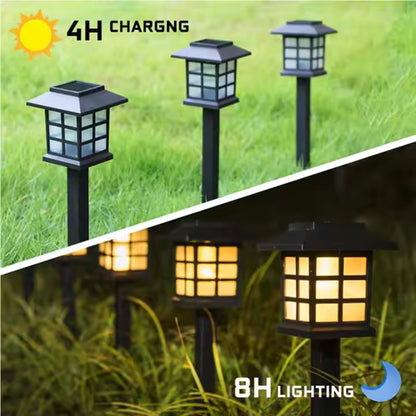 Solar Lawn Light, Small House Design for Garden Pathways, Warm White (Pack of 6) – Buy Garden Light Online at FUTURKART
