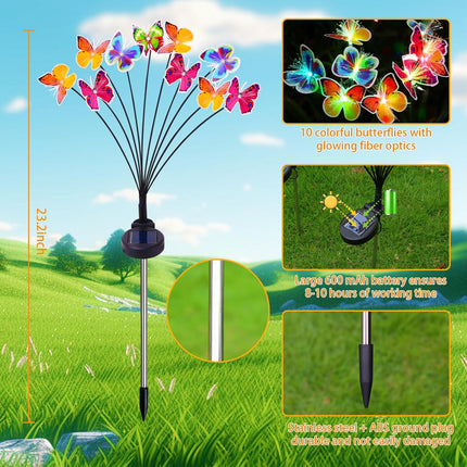 Solar LED Butterfly Garden Light, Outdoor Decorative Swaying Light(Pack of 2) – Buy Garden Light Online at FUTURKART