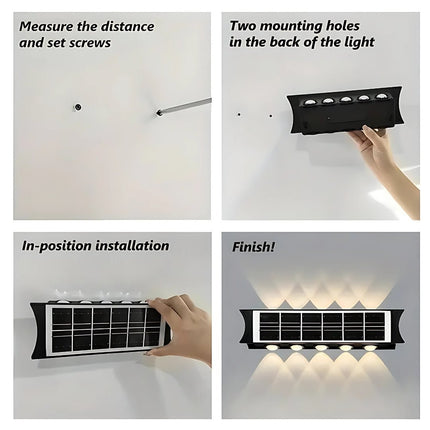 Solar LED Wall Light – Dual Light White & Warm, Outdoor Up & Down Wall Lamp for Home, Patio & Balcony Decoration – Buy WALL LIGHT Online at FUTURKART