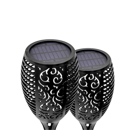 Compact Solar Mashaal Garden Light – Warm White Flickering LED Flame, ABS Body, Ground Mounting, Weatherproof