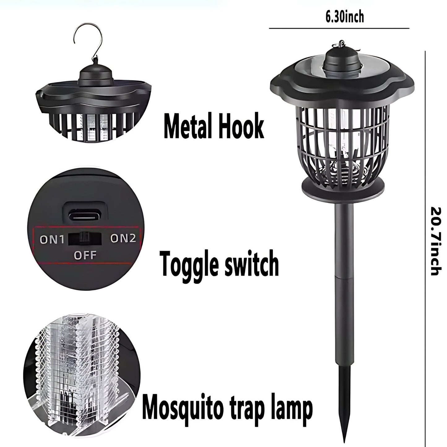 Solar Mosquito Killer Lamp – Dual - Function Solar Garden Light & Mosquito Zapper – Buy Garden Light Online at FUTURKART