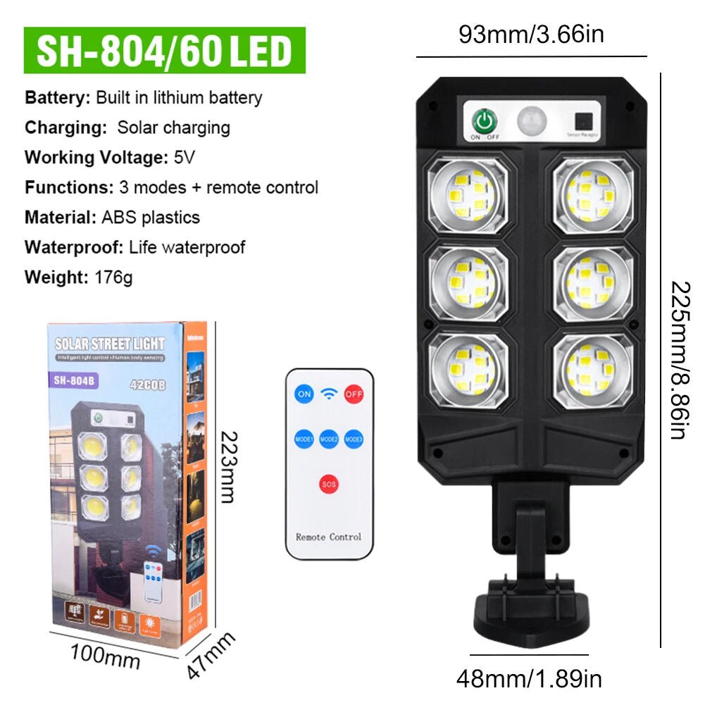 Solar Motion Sensor Security Light, Compact Remote - Controlled Lamp for Yard, Walkway & Patio – Buy Street Light Online at FUTURKART