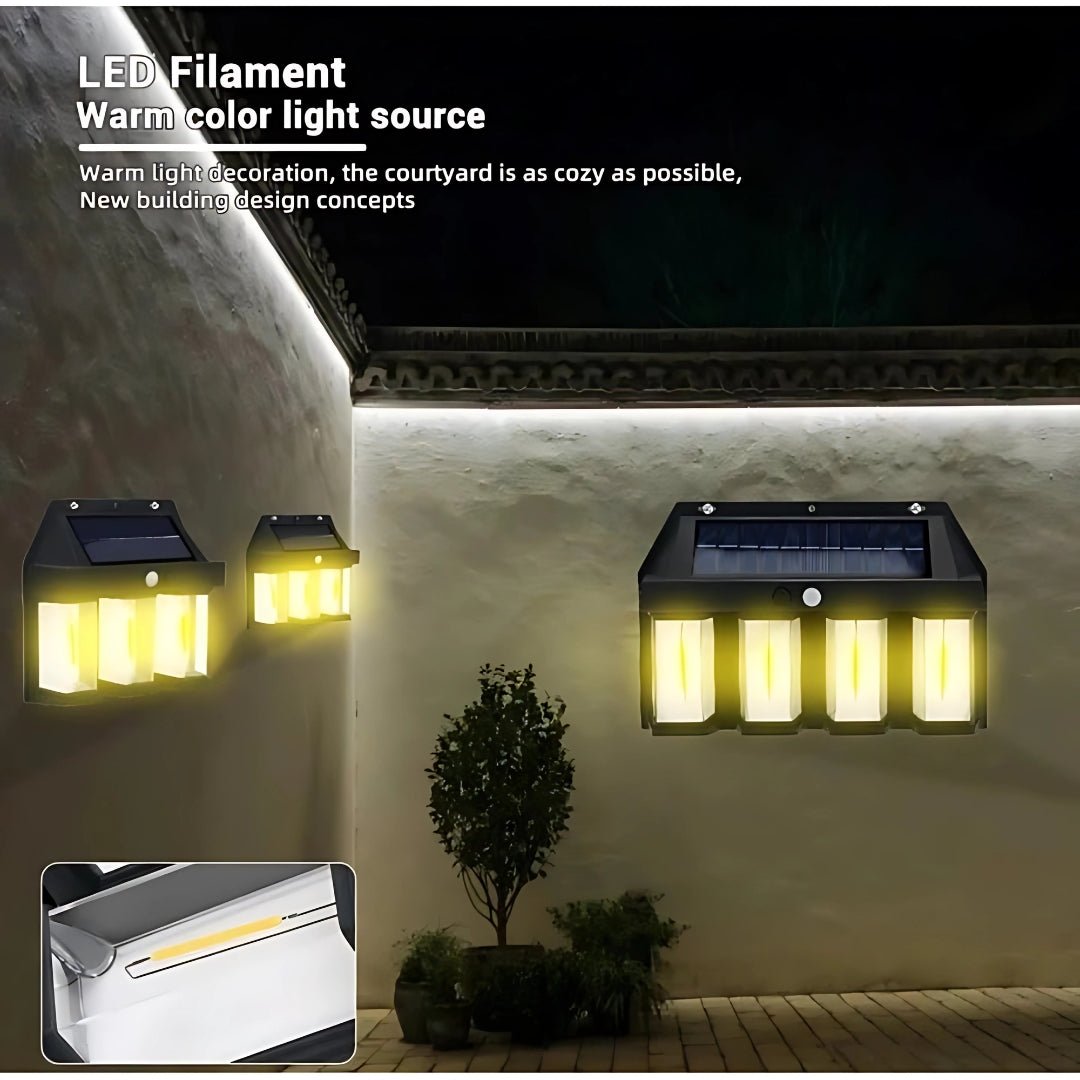 Solar Motion Sensor Wall Light, 4 LED Outdoor Waterproof Lamp for Home – Buy WALL LIGHT Online at FUTURKART