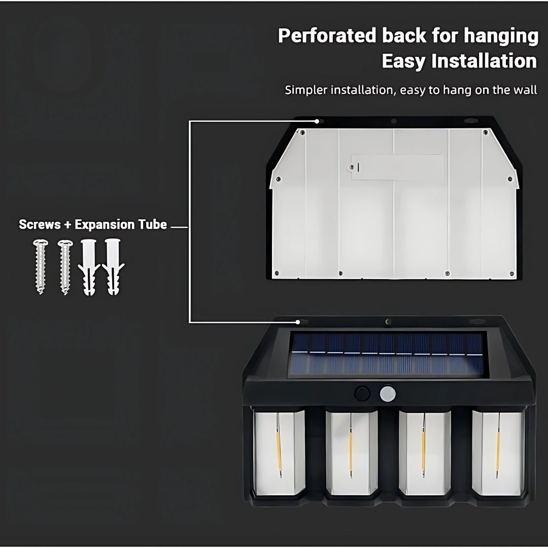 Solar Motion Sensor Wall Light, 4 LED Outdoor Waterproof Lamp for Home – Buy WALL LIGHT Online at FUTURKART