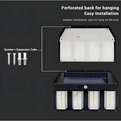 Solar Motion Sensor Wall Light, 4 LED Outdoor Waterproof Lamp for Home – Buy WALL LIGHT Online at FUTURKART
