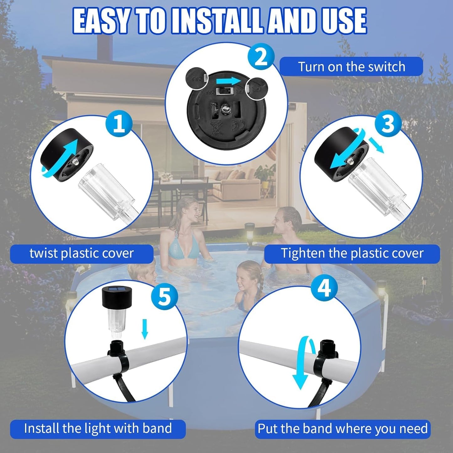 Solar Pool Light, Waterproof Floating LED Night Light for Pools, Hot Tubs & Aquarium Decor (Pack of 10) – Buy Garden Light Online at FUTURKART