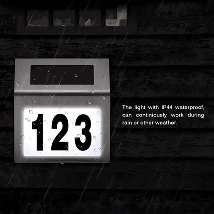 Solar - Powered LED House Number Light – Illuminated Address Plaque for Home & Office – Buy Garden Light Online at FUTURKART