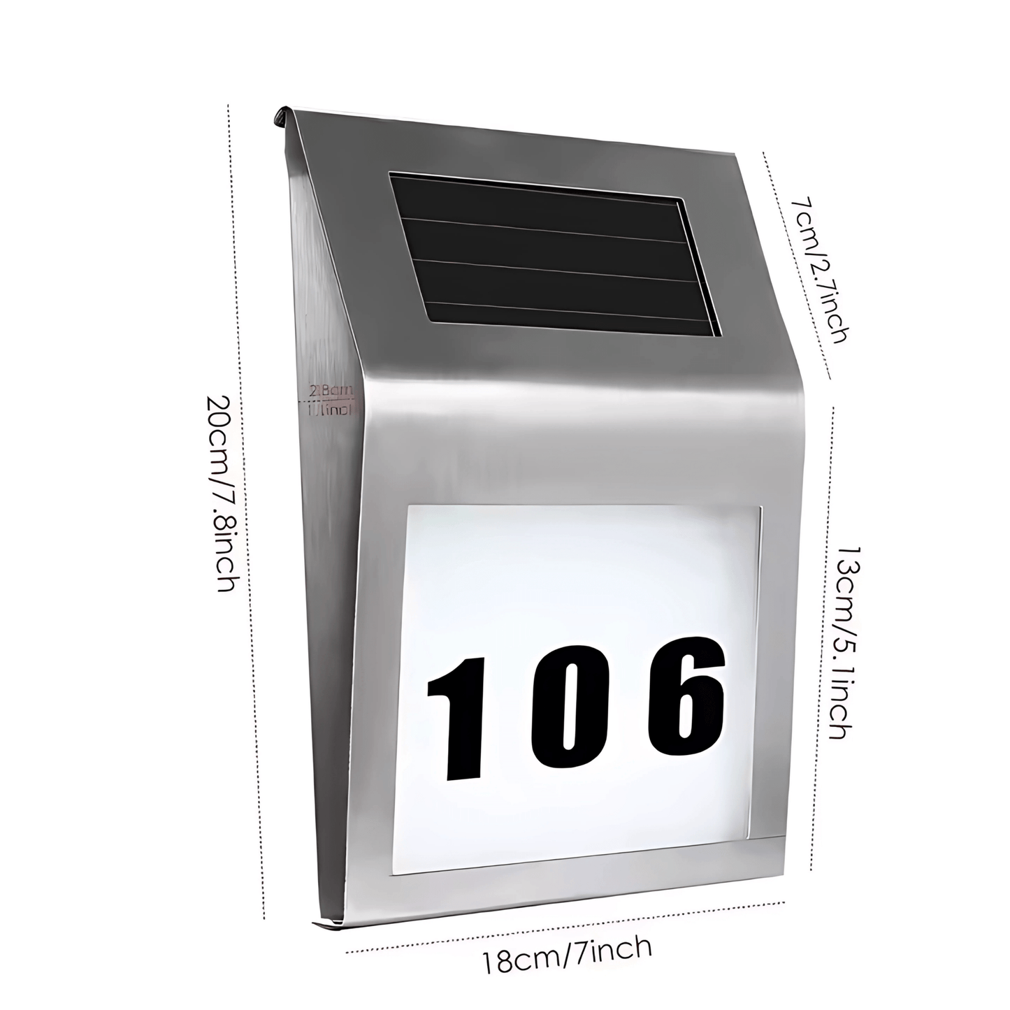 Solar - Powered LED House Number Light – Illuminated Address Plaque for Home & Office – Buy Garden Light Online at FUTURKART
