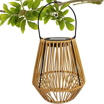 Solar Rattan Bamboo Lamp, Outdoor Hanging Lantern for Garden, Patio & Lawn – Buy Garden Light Online at FUTURKART