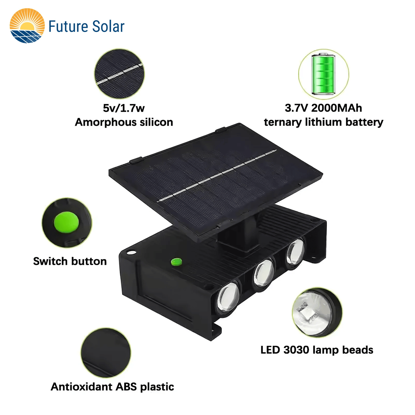 Solar RGB Wall Light – Up & Down Waterproof Outdoor Lamp for Garden & Patio – Buy WALL LIGHT Online at FUTURKART