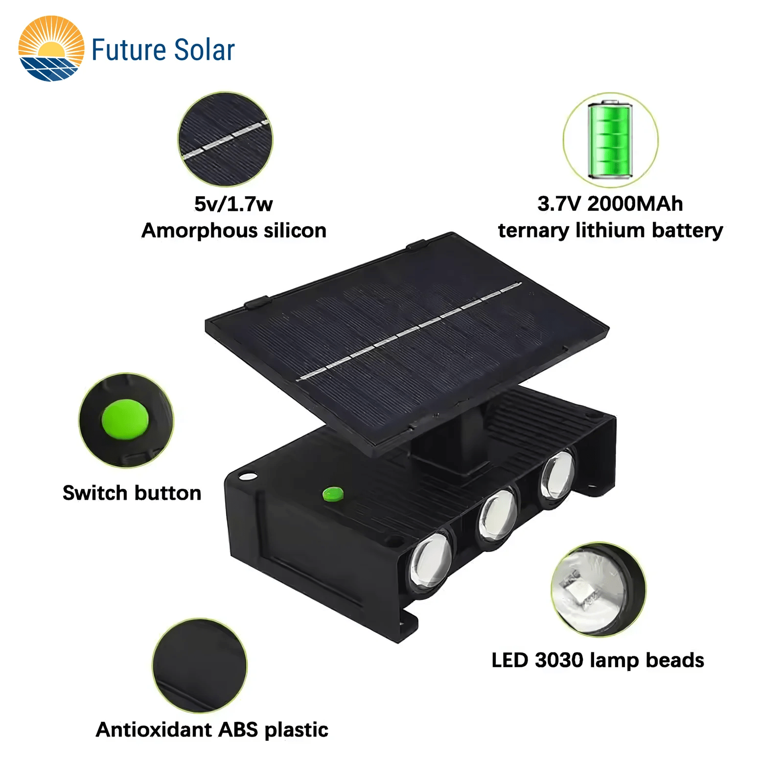 Solar RGB Wall Light – Up & Down Waterproof Outdoor Lamp for Garden & Patio – Buy WALL LIGHT Online at FUTURKART