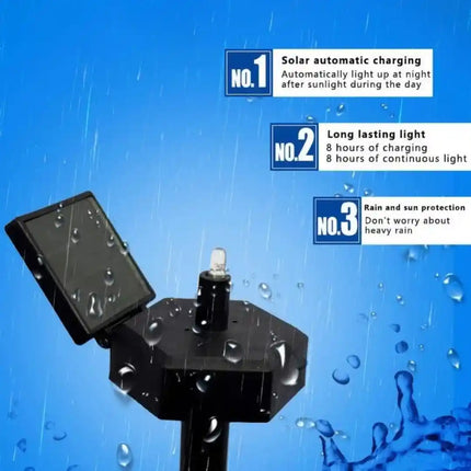 Solar panel of snowman garden light for automatic outdoor lighting.