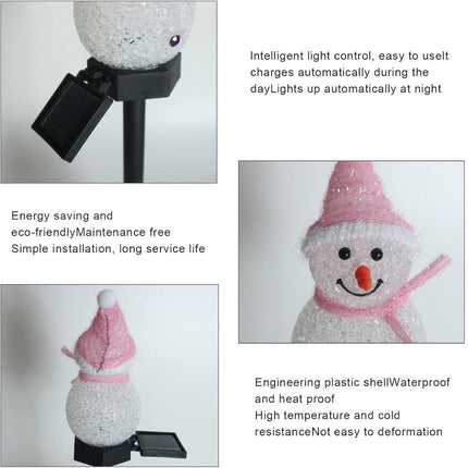 Solar Snowman Garden Light | Waterproof Christmas LED Pathway Lamp | Auto Dusk to Dawn Sensor | Outdoor Lawn & Landscape Decoration – Buy Garden Light Online at FUTURKART