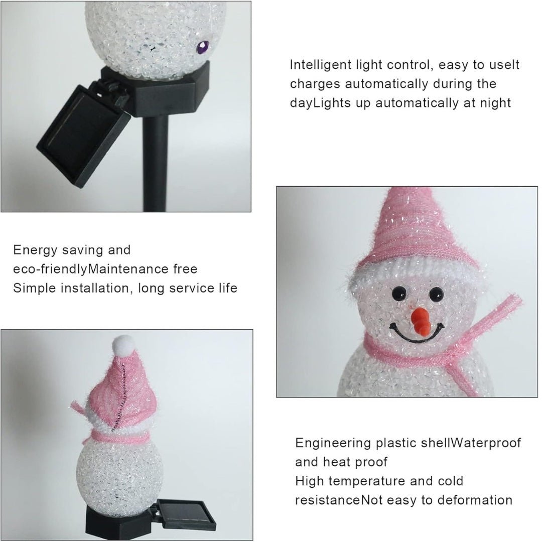 Solar Snowman Garden Light | Waterproof Christmas LED Pathway Lamp | Auto Dusk to Dawn Sensor | Outdoor Lawn & Landscape Decoration – Buy Garden Light Online at FUTURKART