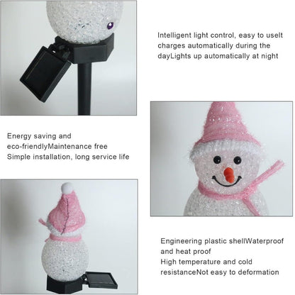 Solar Snowman Garden Light | Waterproof Christmas LED Pathway Lamp | Auto Dusk to Dawn Sensor | Outdoor Lawn & Landscape Decoration – Buy Garden Light Online at FUTURKART