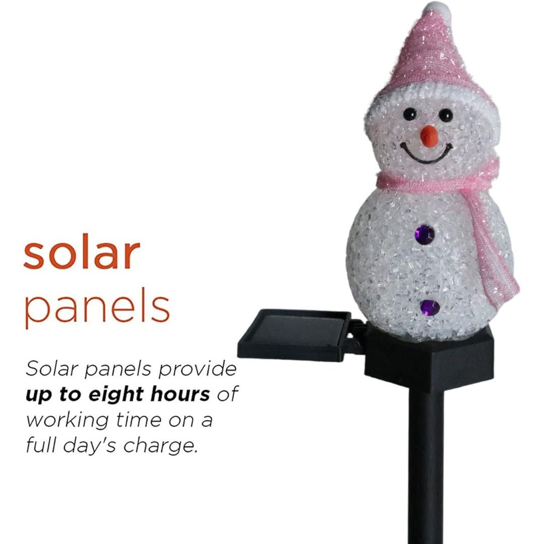 Solar Snowman Garden Light | Waterproof Christmas LED Pathway Lamp | Auto Dusk to Dawn Sensor | Outdoor Lawn & Landscape Decoration – Buy Garden Light Online at FUTURKART