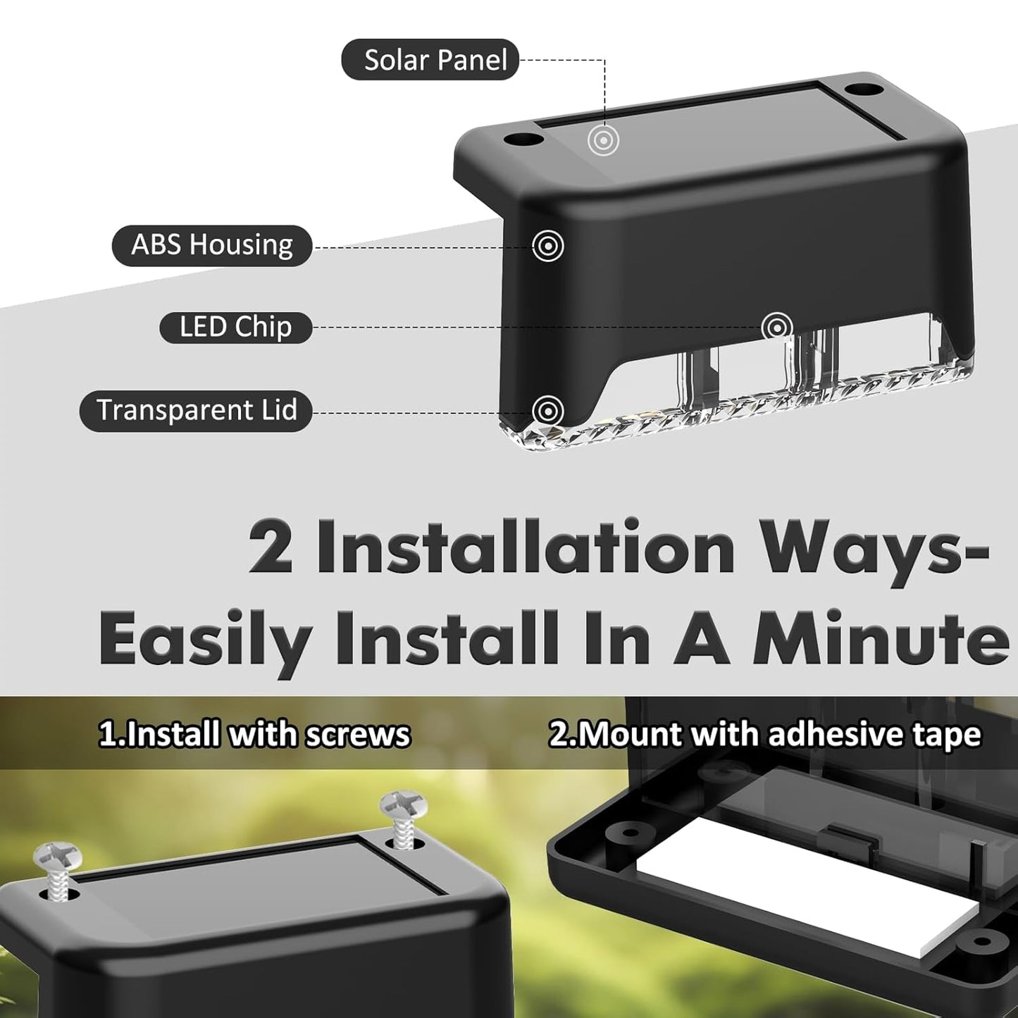 Solar Step Light – Compact Outdoor Light for Stairs & Pathways(Pack of 4) – Buy WALL LIGHT Online at FUTURKART