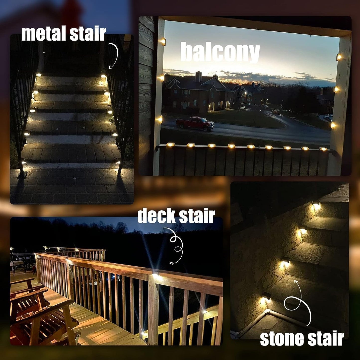 Solar Step Light – Compact Outdoor Light for Stairs & Pathways(Pack of 4) – Buy WALL LIGHT Online at FUTURKART
