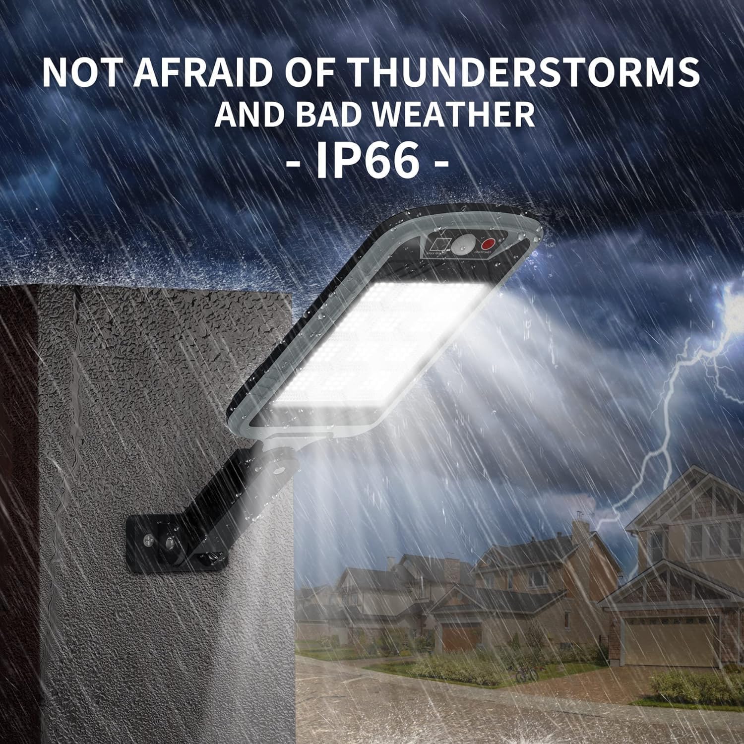 Solar Street Light with Motion Sensor, High - Brightness Wall - Mounted Outdoor Light for Courtyards, Driveways & Parking Areas – Buy Street Light Online at FUTURKART