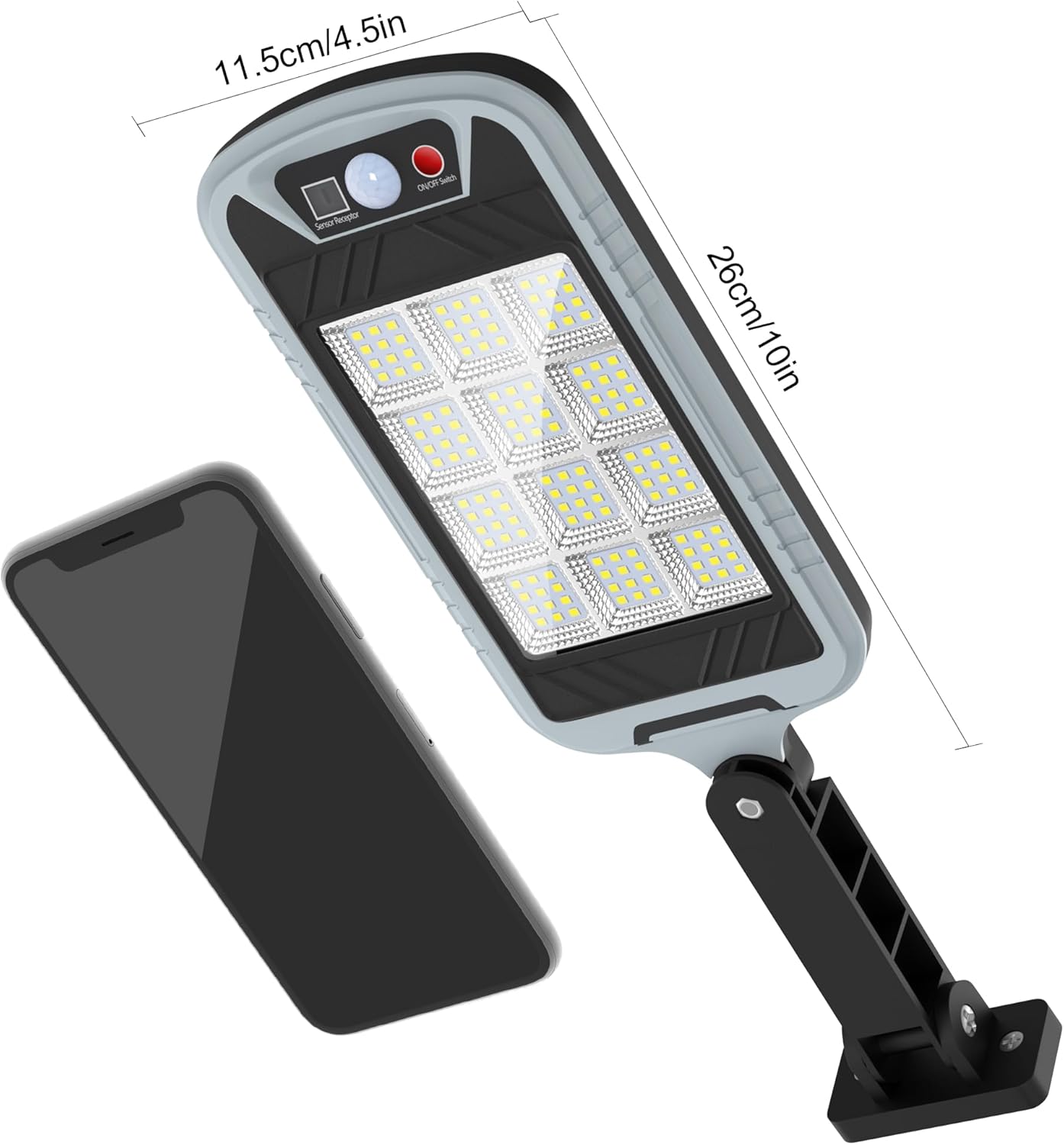 Solar Street Light with Motion Sensor, High - Brightness Wall - Mounted Outdoor Light for Courtyards, Driveways & Parking Areas – Buy Street Light Online at FUTURKART