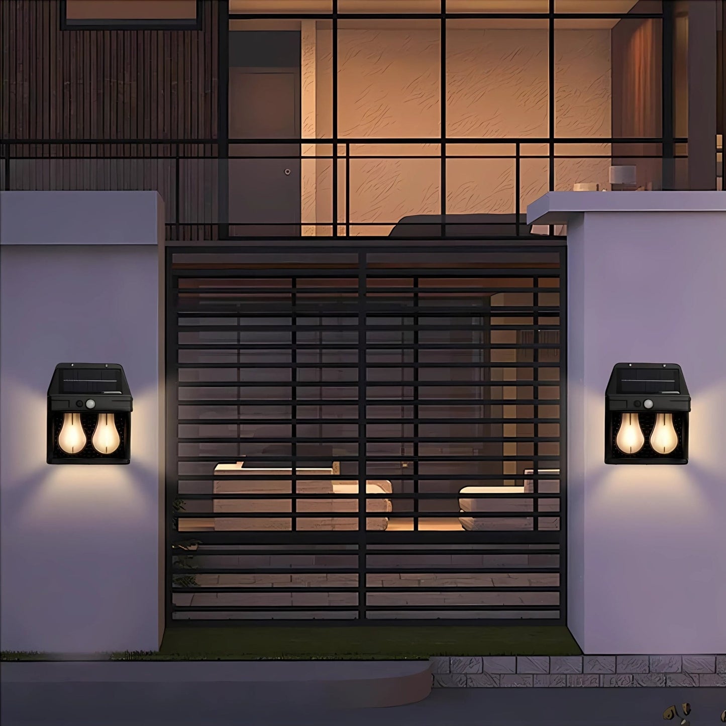 Solar Wall Light with Motion Sensor – 2/3/4/5 Bulbs | Outdoor Waterproof LED Wall Lamp – Buy WALL LIGHT Online at FUTURKART