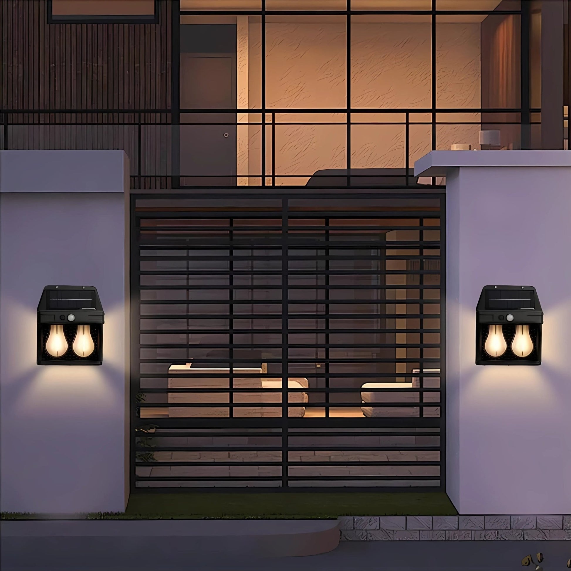 Solar Wall Light with Motion Sensor – 2/3/4/5 Bulbs | Outdoor Waterproof LED Wall Lamp – Buy WALL LIGHT Online at FUTURKART