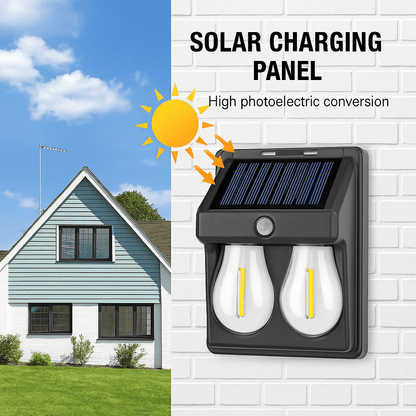 Solar Wall Light with Motion Sensor – 2/3/4/5 Bulbs | Outdoor Waterproof LED Wall Lamp – Buy WALL LIGHT Online at FUTURKART