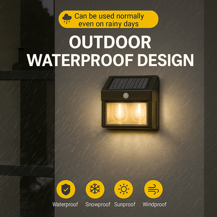 Solar Wall Light with Motion Sensor – 2/3/4/5 Bulbs | Outdoor Waterproof LED Wall Lamp – Buy WALL LIGHT Online at FUTURKART