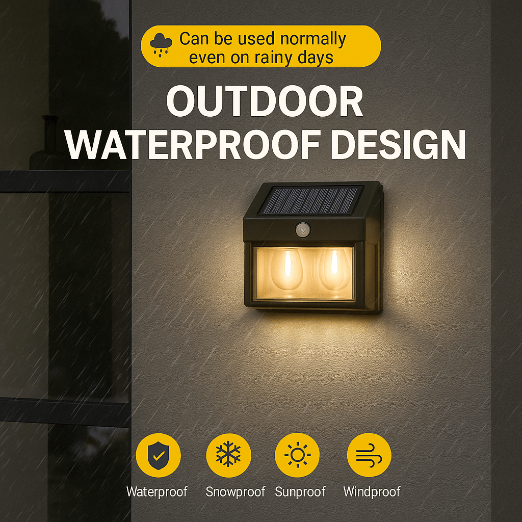 Solar Wall Light with Motion Sensor – 2/3/4/5 Bulbs | Outdoor Waterproof LED Wall Lamp – Buy WALL LIGHT Online at FUTURKART