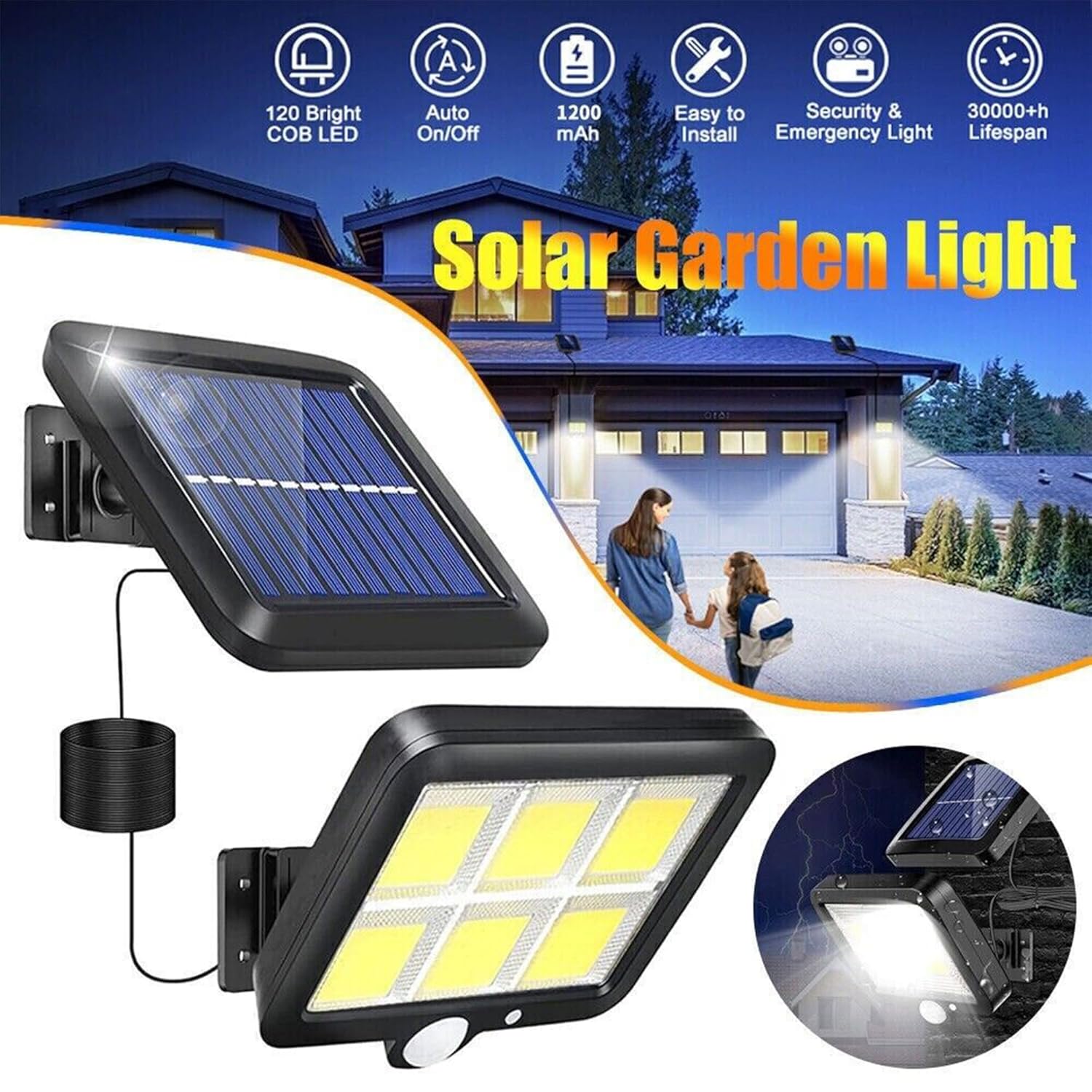 Split Solar Street Light – High Brightness Motion Sensor Outdoor Lamp – Buy Street Light Online at FUTURKART