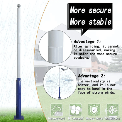 Split Type Pole for Solar Street Light, 5m, Powder Coated – Buy POLE Online at FUTURKART