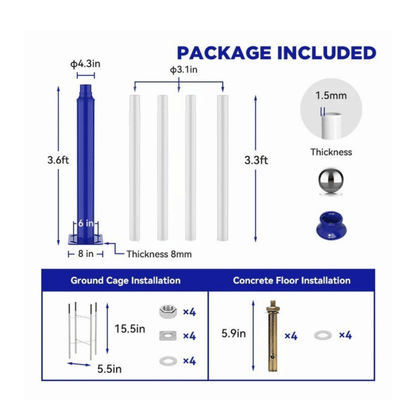 Split Type Pole for Solar Street Light, 5m, Powder Coated – Buy POLE Online at FUTURKART