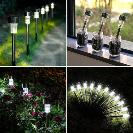 Stainless Steel Solar Stick Light – Mini LED Pathway Lamp for Patio and Garden(Pack of 10) – Buy Garden Light Online at FUTURKART