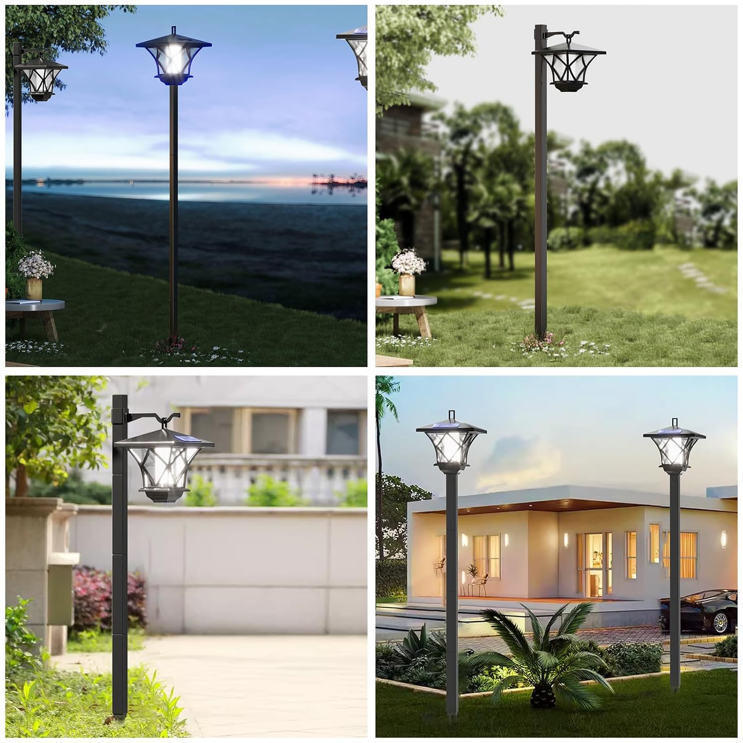 Tall Solar Garden Light 1.5M – Warm White LED Bollard for Pathway & Lawn | Dual Panel with Ground Spike & Hanging Option – Buy Garden Light Online at FUTURKART