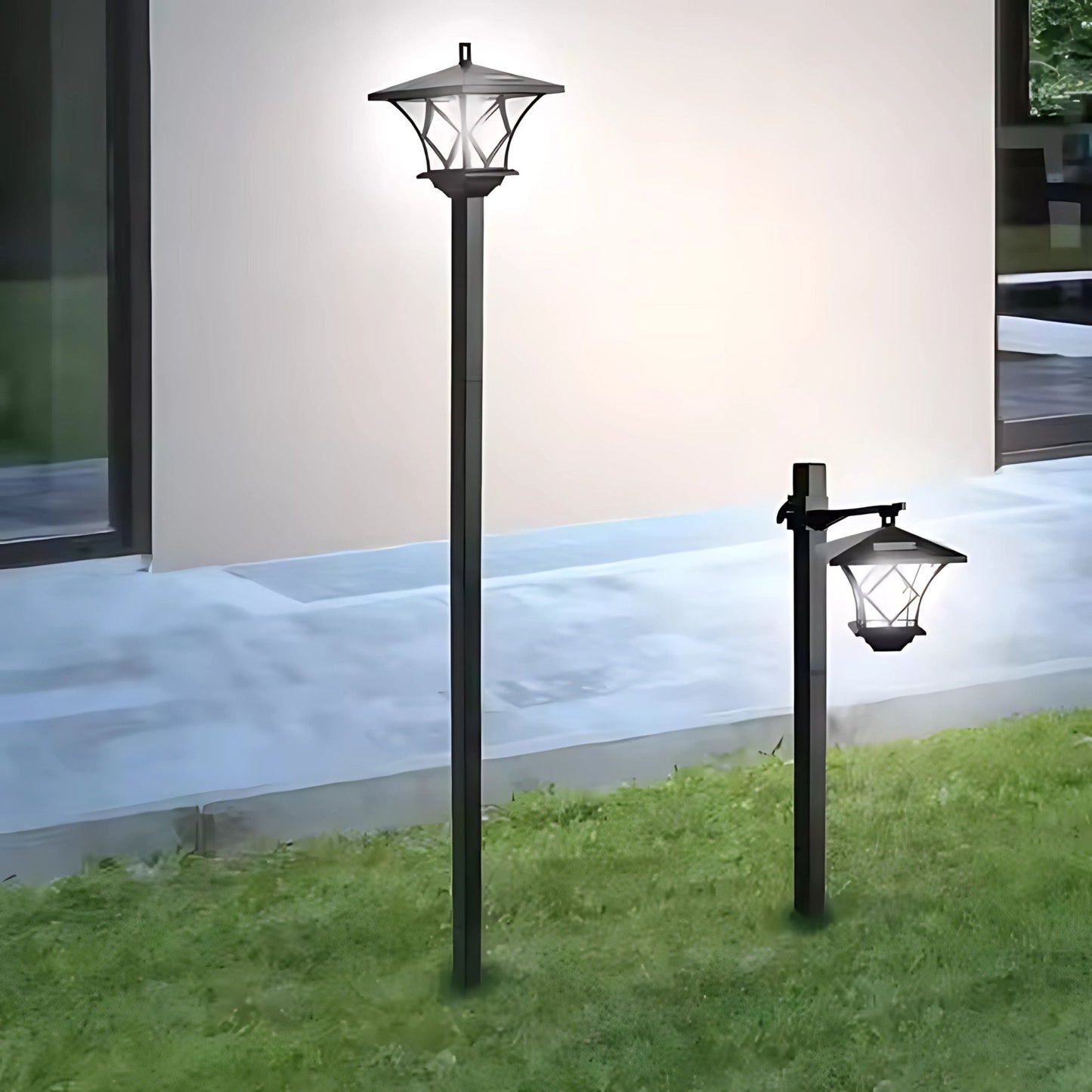 Tall Solar Garden Light 1.5M – Warm White LED Bollard for Pathway & Lawn | Dual Panel with Ground Spike & Hanging Option – Buy Garden Light Online at FUTURKART