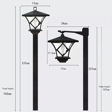 Tall Solar Garden Light 1.5M – Warm White LED Bollard for Pathway & Lawn | Dual Panel with Ground Spike & Hanging Option – Buy Garden Light Online at FUTURKART
