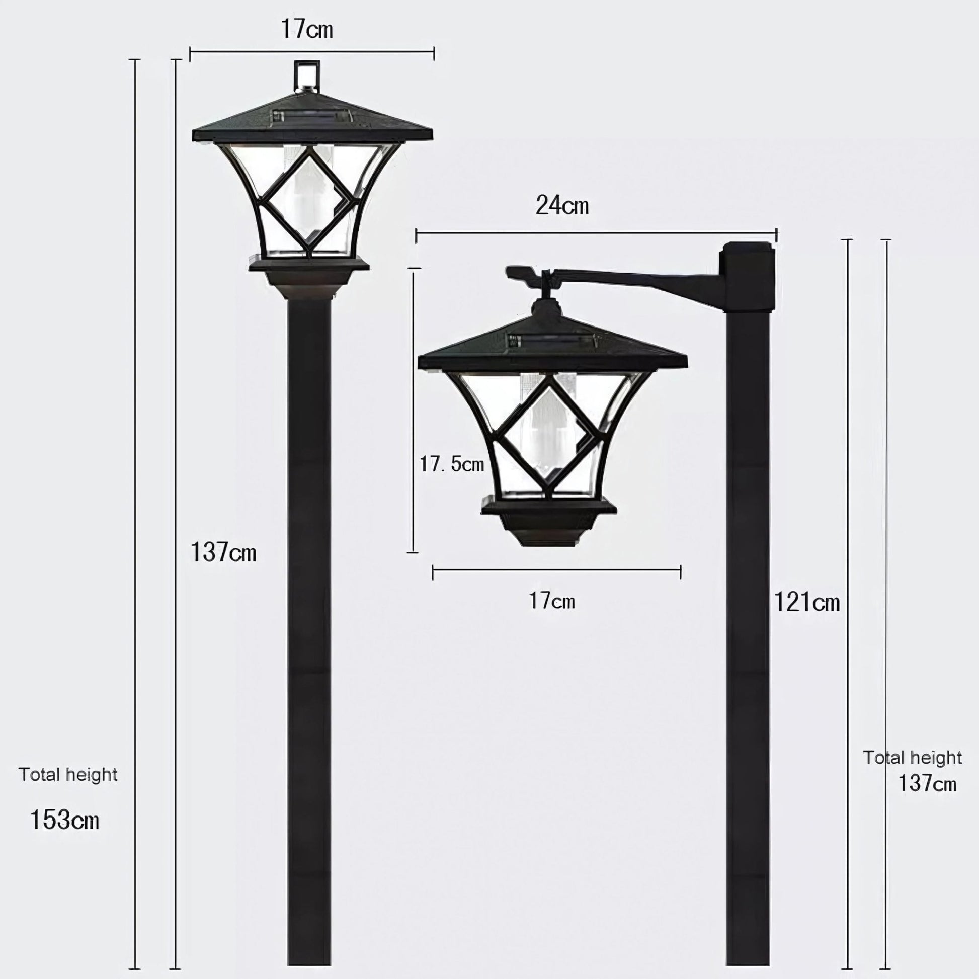 Tall Solar Garden Light 1.5M – Warm White LED Bollard for Pathway & Lawn | Dual Panel with Ground Spike & Hanging Option – Buy Garden Light Online at FUTURKART