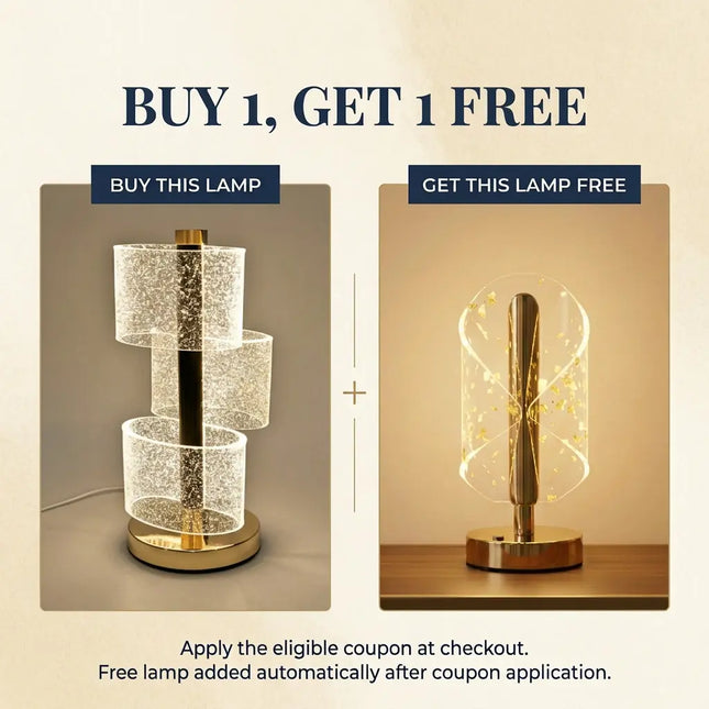Futurkart Decorative Table Lamp with 3 LED Modes & Gold Acrylic Finish