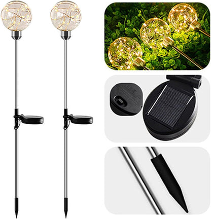 Transparent Ball Solar Light – Elegant Pathway Lighting with a Decorative Glow(Pack of 2) – Buy Garden Light Online at FUTURKART