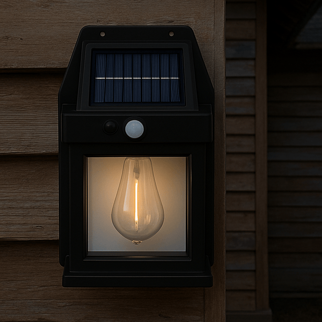 Tungsten LED Solar Wall Lamp – Stylish Outdoor Sensor Light – Buy WALL LIGHT Online at FUTURKART