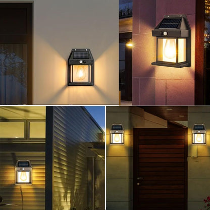Tungsten LED Solar Wall Lamp – Stylish Outdoor Sensor Light – Buy WALL LIGHT Online at FUTURKART