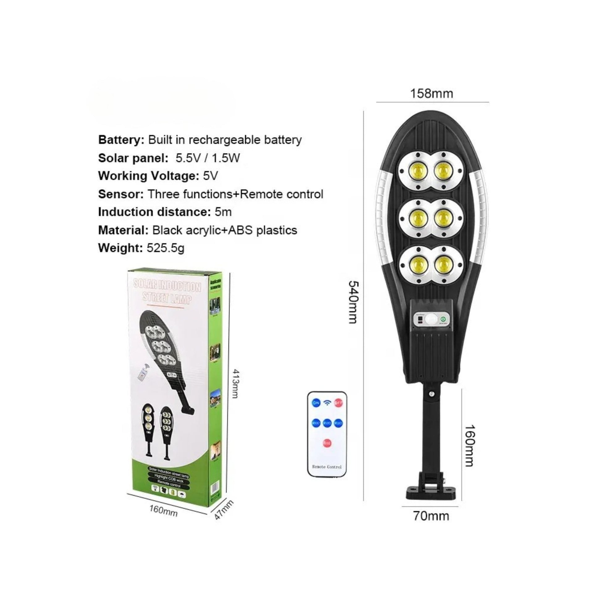 Waterproof Solar COB Wall Light with Motion Sensor & Remote, 150 LED Outdoor Lamp – Buy Street Light Online at FUTURKART